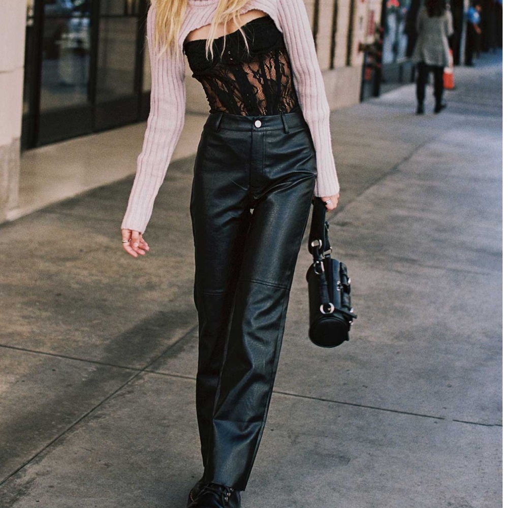Black Leather Pants for Women